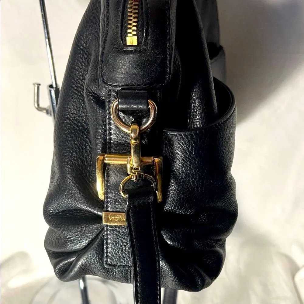 Michael Kors Portland Black Leather Satchel - Picture 6 of 16